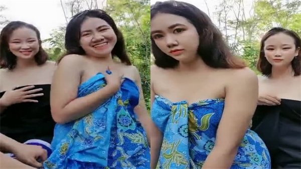 两个饥渴骚货被大哥呼弄到树林里操_